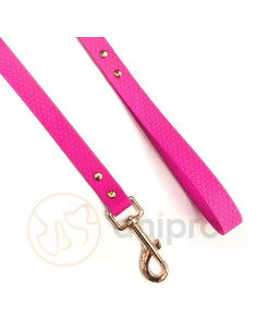 anipro Hexagon повод лента хексагон 20мм/120см неоново розов с карабинка розово злато 2