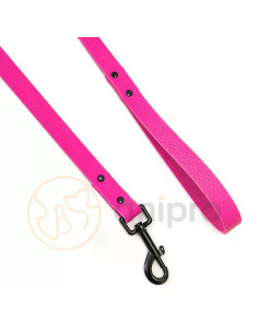 anipro Hexagon повод лента хексагон 20мм/120см неоново розов с черна карабинка 2