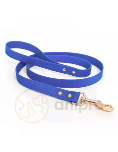 anipro Hexagon повод лента хексагон 20мм/120см тъмно син с карабинка розово злато