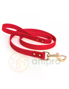 anipro Hexagon повод лента хексагон 20мм/120см червен с карабинка розово злато