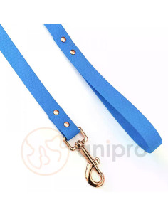 anipro Hexagon повод лента хексагон 20мм/120см светло син с карабинка розово злато 2