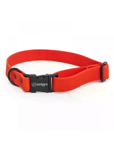 anipro Hexagon нашийник водоустойчива лента хексагон 25мм/35-55см червен с черна тока