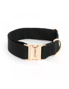 anipro Extra Strong Rose Gold нашийник лента 40мм/45-70см - черен с тока розово злато 2