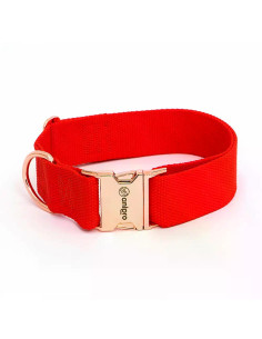 anipro Extra Strong Rose Gold нашийник лента 40мм/45-70см - червен с тока розово злато