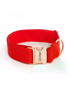 anipro Extra Strong Rose Gold нашийник лента 40мм/45-70см - червен с тока розово злато 2