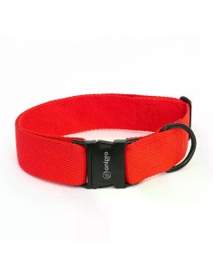 anipro Extra Strong Black нашийник лента 40мм/45-70см - червен с черна тока 2