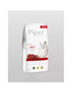 Piper Cat Beef - гранулирана храна с прясно говеждо, 3 кг