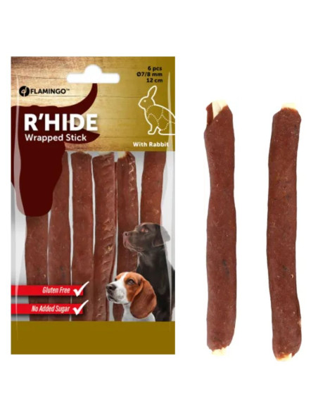 Солети от пресована кожа Flamingo Wrapped sticks обвити в заешко 70 гр.