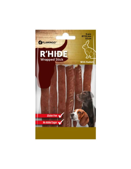 Солети от пресована кожа Flamingo Wrapped sticks обвити в заешко 70 гр.