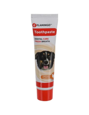 Паста за зъби за кучета Flamingo DAFRA 85гр- с вкус на пиле 1 бр.