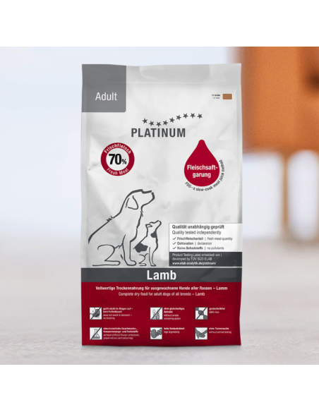 Супер премиум храна Platinum Adult Lamb - Rice – със 70- прясно агнешко месо, годно за човешка консумация