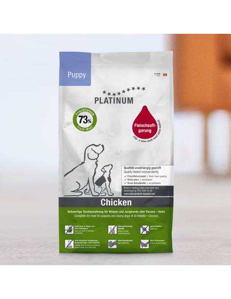 Супер премиум храна Platinum Puppy Chicken – за кученца до 12 месеца, със 73- пилешко месо, годно за човешка консумация