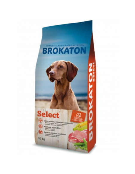 Суха храна за кучета Brokaton Select 20 кг. с три вида месо 20 кг.