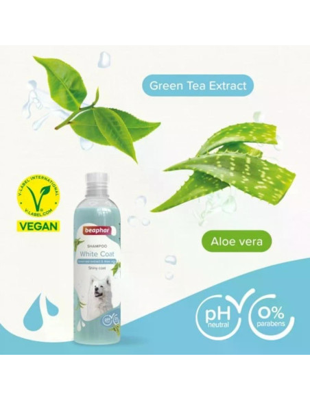 Beaphar Shampoo White Coat - шампоан с алое вера за бяла козина 250 мл
