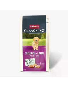 GranCarno Junior - суха храна за малки кученца с птиче и агнешко, 1 кг