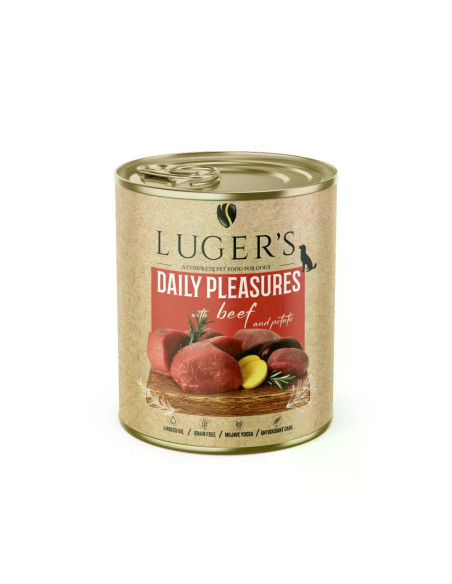 Lugers Dog храна за кучета с говеждо и картофи, 800 г, 6 бр./стек