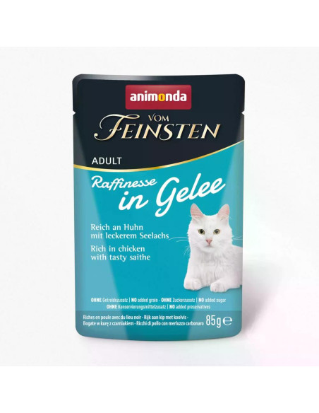 Vom Feinsten Raffinesse пауч за котки с пилешко и американска треска, 85 г, 24 бр./стек