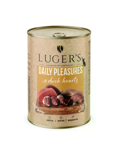 Lugers Cat храна за котки с патешки сърца, 400 г, 6 бр./стек