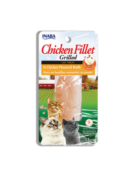 Натурално лакомство за котки Ciao Cat Treats Grilled Chicken Fillet in Chicken Flavored Broth истинско пилешко филе, залято с