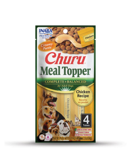 Кремообразен топер за суха храна Churu Dog Meal Topper Chicken Recipe с Пилешко месо 4×14 гр.