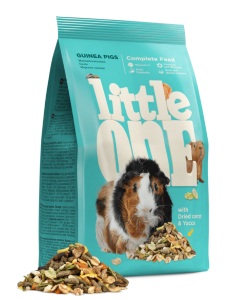 Здравословна храна за морски свинчета Little One Feed for guinea pigs с пресовани пелети от ливадно сено, семена и зеленчуци 