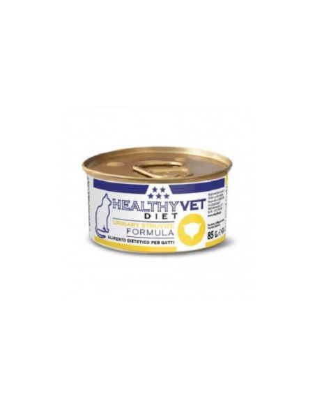 Пълноценна, консервирана котешка храна HEALTHYVET DIET CAT Urinary Struvite formula за разтваряне на струвитни камъни и лечен