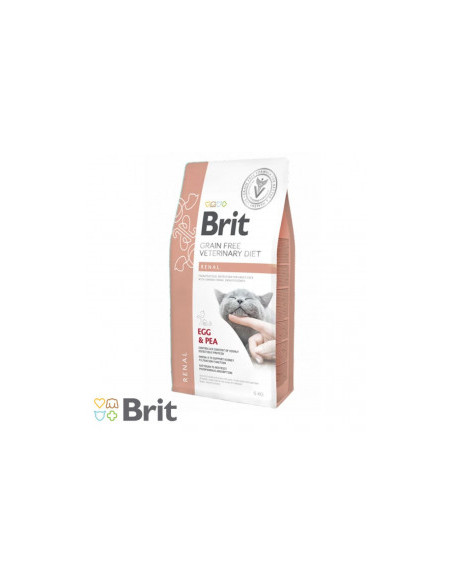 Пълноценна, суха храна за котки Brit Veterinary Diets Cat Renal за подпомагане на бъбречната функция при хронична бъбречна не