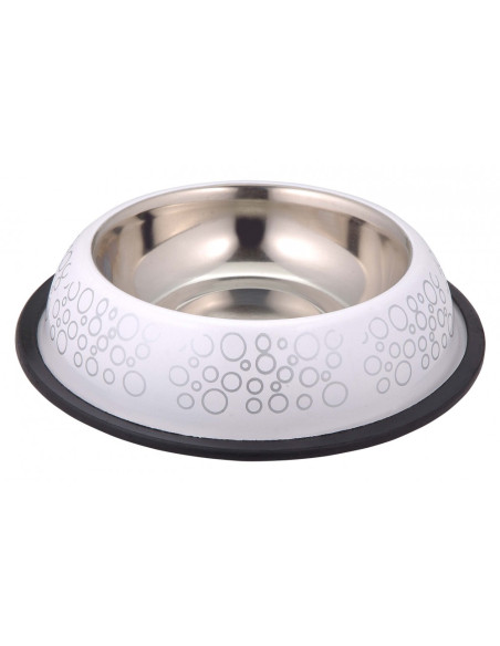 anipro Bubbles No Slip метална купа бяла 30 см, 1.5 л