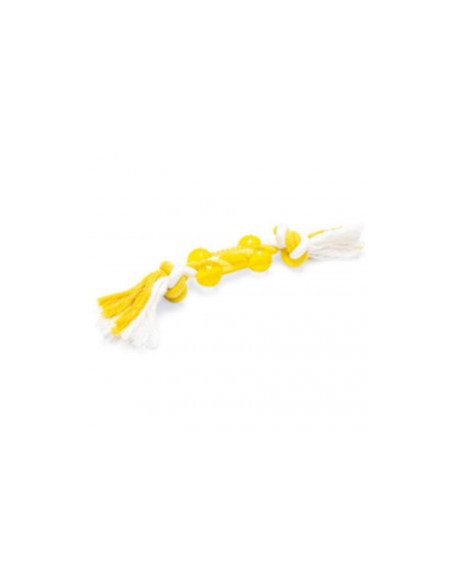 Гумена кучешка играчка Karlie TPR dog toy кокал с въжета за дърпане