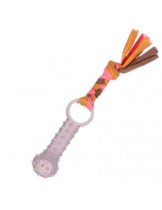 Играчка за кучета Flamingo TOY PUPPY TPR BUNTY TAUPE въже за дърпане с гумен кокал