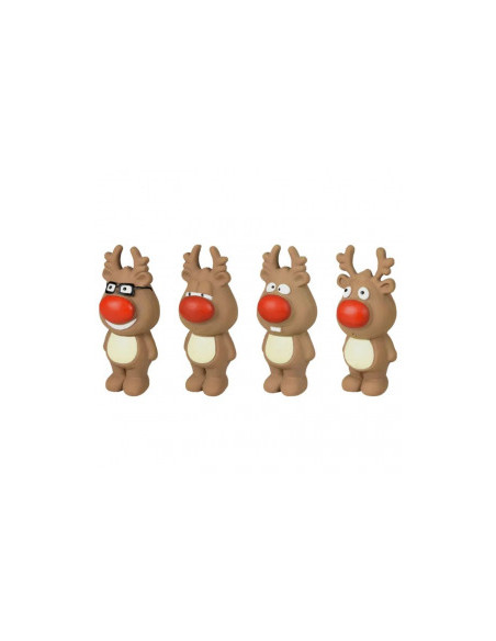 Гумена коледна играчка за куче Flamingo Christmas Toy Latex коледно еленче , различни видове