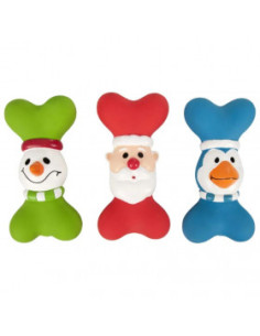 Коледна играчка за куче Flamingo Christmas Toy William латексово кокалче, различни видове