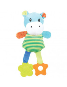 Екологична плюшена играчка за малки кученца ZOLUX Puppy RIO Hippo хипопотам с гризалка за зъбки