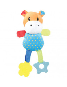 Екологична плюшена играчка за малки кученца ZOLUX Puppy RIO Hippo хипопотам с гризалка за зъбки