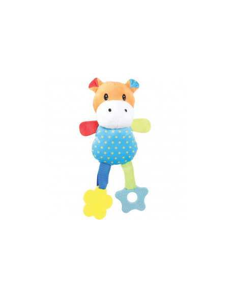 Екологична плюшена играчка за малки кученца ZOLUX Puppy RIO Hippo хипопотам с гризалка за зъбки
