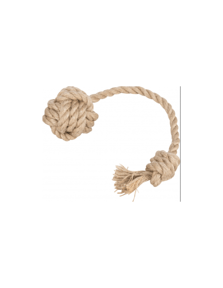 Кучешка играчка Trixie Rope with ball - въже за дърпане с топка 33 см.