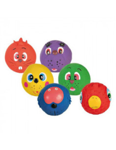Латексова кучешка играчка Trixie Faces Toy Balls със забавни личица