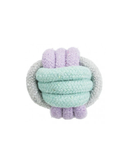 Въжена играчка Trixie Junior Knot Ball топка, подходяща за малки кученца