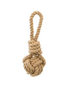Кучешка играчка Trixie BE NORDIC knot ball on a rope - топка с въже за дърпане 20см.