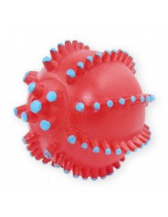 Дентална играчка за кучета PET NOVA - топка с бодлички и звук, 10,5 см