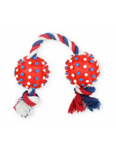 Две бодливи топки със звук на въже PET NOVA 50см