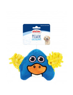 Плаваща, плюшена играчка за кучета със звук пате 15 см. Record Funny Face