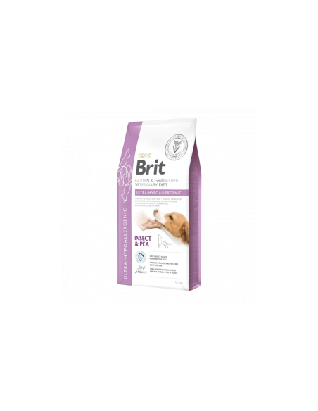 Пълноценна,хипоалергенна суха храна за кучета Brit Veterinary Diets Dog Ultra-hypoallergenic с насекоми и грах