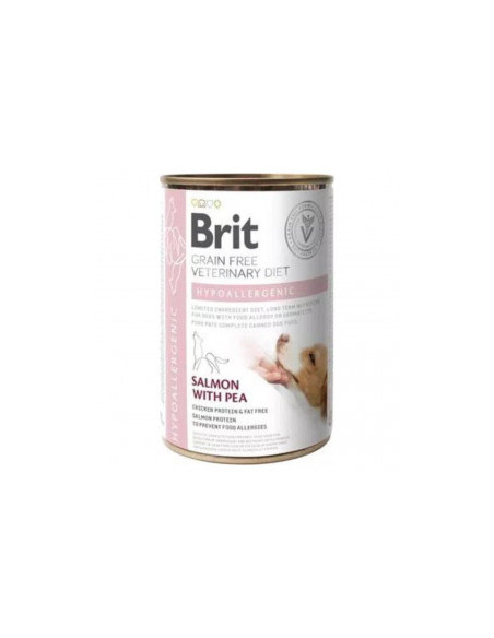 Пълноценна, хипоалергенна консервирана храна Brit Veterinary DIets Hypoallergenic за кучета с различни непоносимости, дермато