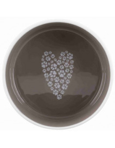 Керамична купа с надпис Trixie Ceramic Bowl Pets Home в кафяв цвят