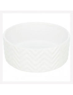 Керамична купа с релефен дизайн Trixie Ceramic Bowl в бял цвят