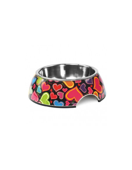 Метална купа Record Lovely steel dog bowl с дизайн на сърца