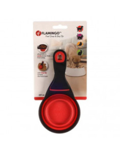 2 в 1 Мерителна чашка и щипка за храна FLAMINGO FOOD SCOOP WITH BAG CLIP