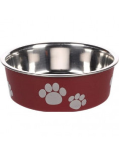 Метална купа Flamingo KENA RED - с лапички и противоплъзгаща основа