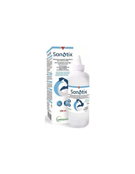 Vetoquinol - Sonotix / сонотикс / - ушен лосион 8-степенно почистване без киселини и парабени 120 мл.